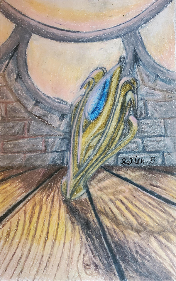 Azura's Pendant on wooden floor