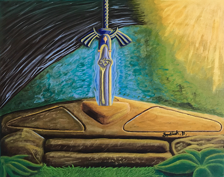 The Master Sword in it's resting place